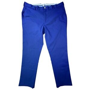 Peter Millar Mens Performance Pants Royal Blue Golf Trousers 38 x 32